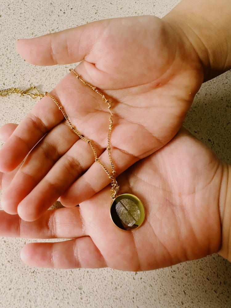 The Duo Fingerprint Necklace | Bobble Chain - Customer Photo From Tatiana West