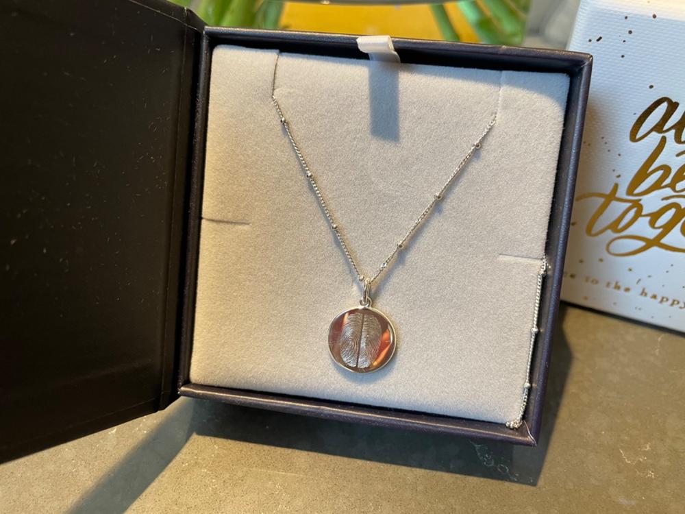 The Duo Fingerprint Necklace | Bobble Chain - Customer Photo From Anonymous
