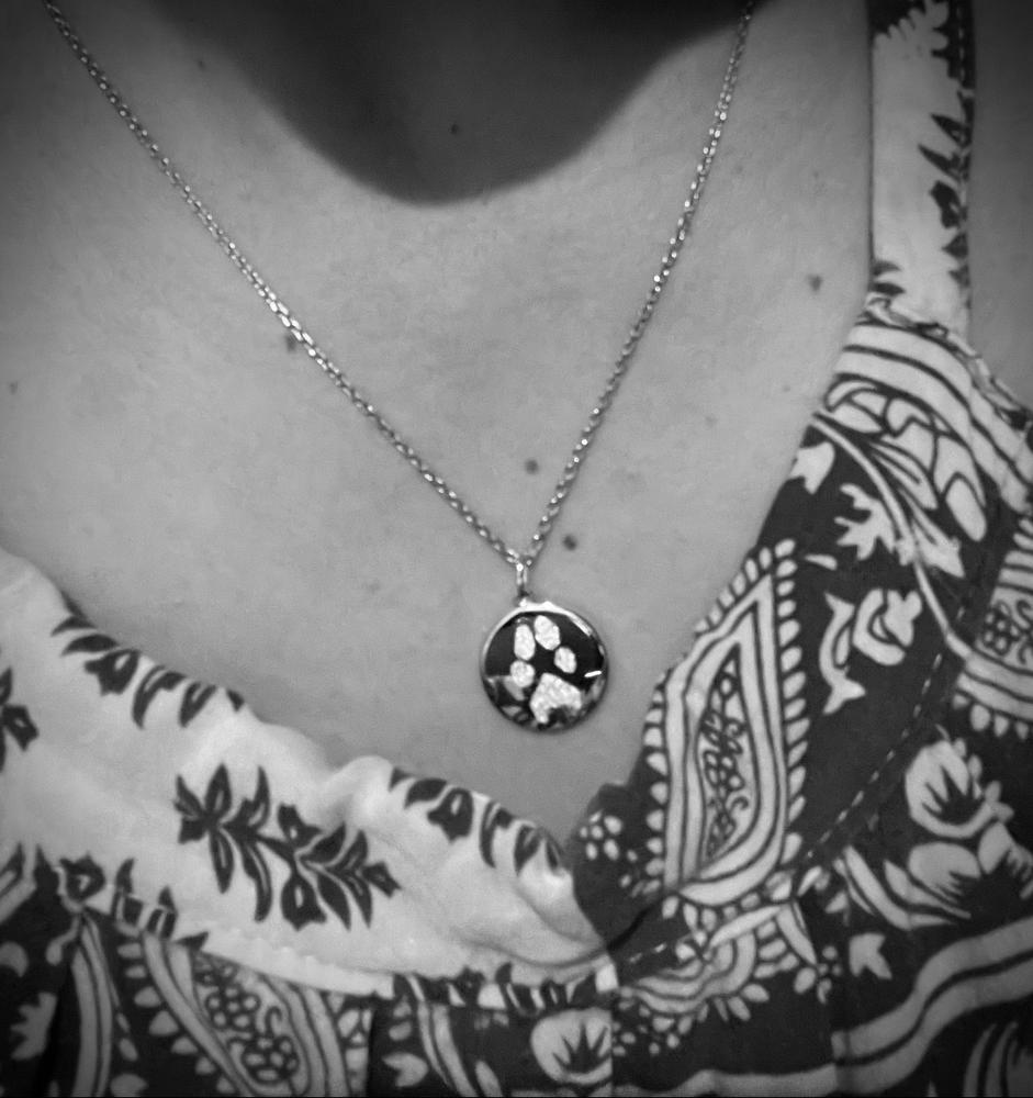 The Paw Print Necklace | Diamond Chain - Customer Photo From Lacey Bright