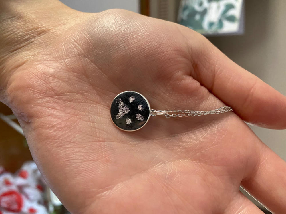 The Paw Print Necklace | Diamond Chain - Customer Photo From Georgia Whitehead