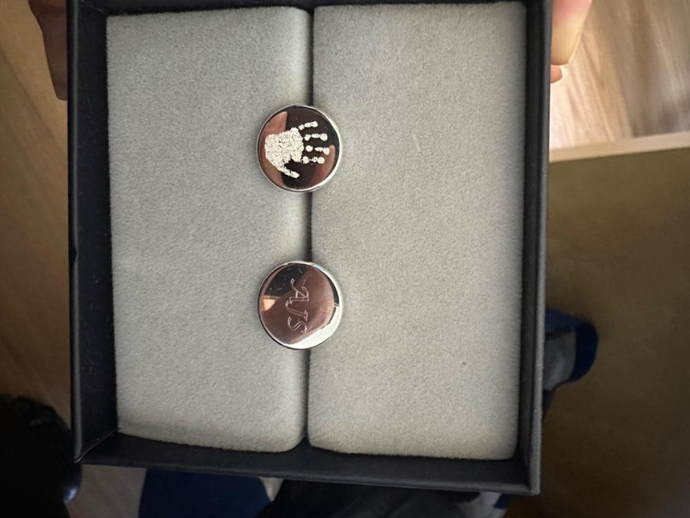 The Classic Fingerprint Cufflinks | Sterling Silver - Customer Photo From Anonymous