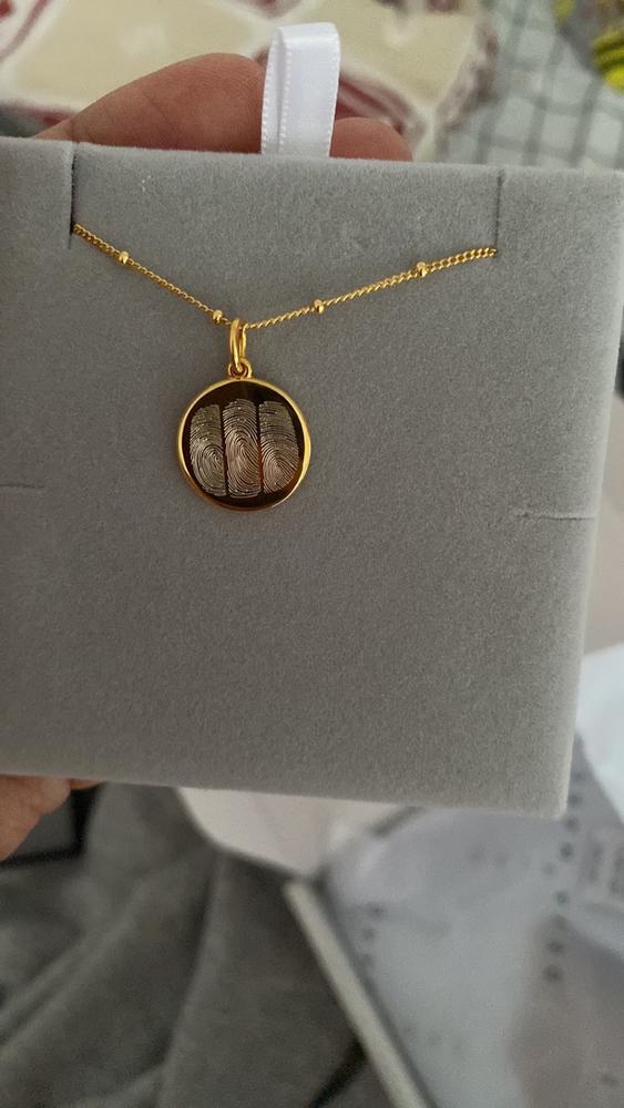 The Trio Fingerprint Necklace | Bobble Chain - Customer Photo From Anonymous