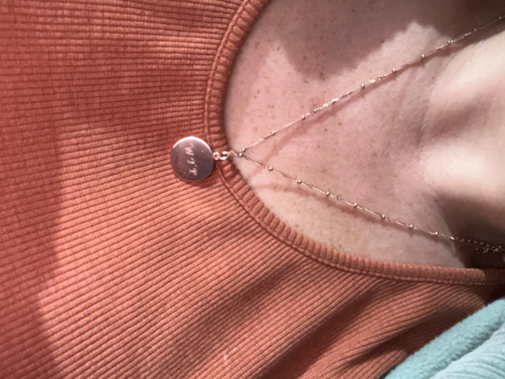 The Trio Fingerprint Necklace | Bobble Chain - Customer Photo From Caitlin McLean