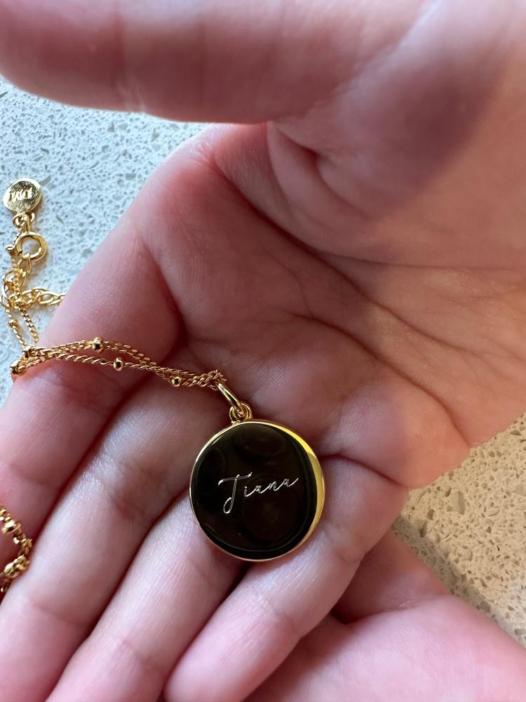 The Trio Fingerprint Necklace | Bobble Chain - Customer Photo From Tatiana