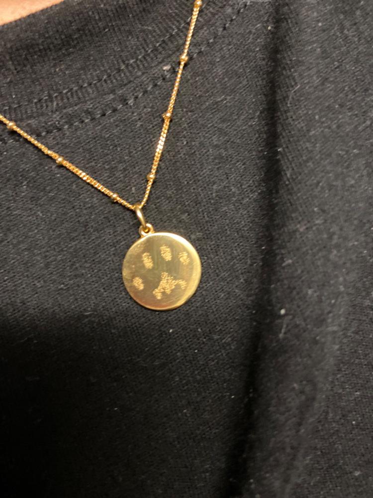 The Double Sided Paw Print Necklace | Bobble Chain - Customer Photo From Anonymous