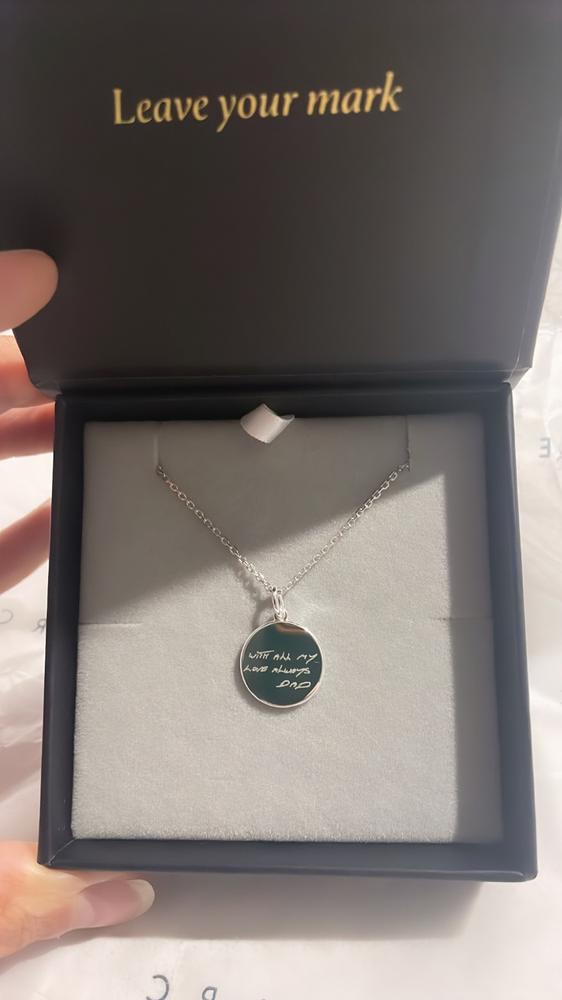 The Handwriting Necklace | Diamond Chain - Customer Photo From Sarah Fraser