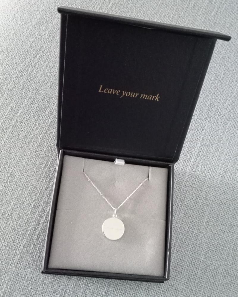 The Double Sided Handwriting Necklace | Bobble Chain - Customer Photo From Jacqui Anderson