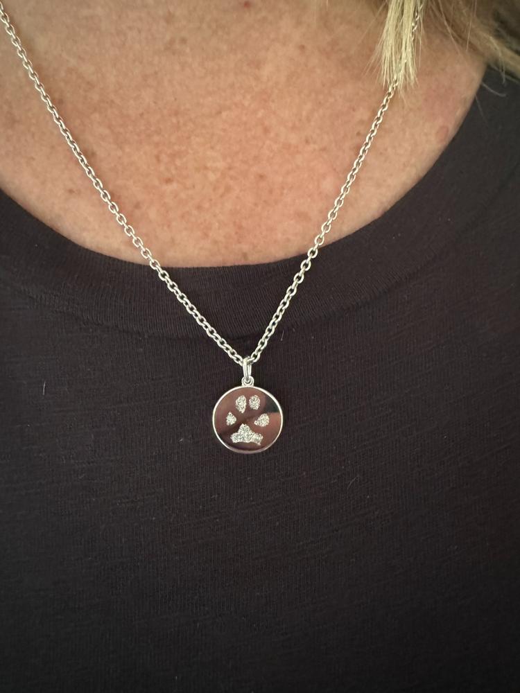 The Paw Print Pendant - Customer Photo From Clare Marlow