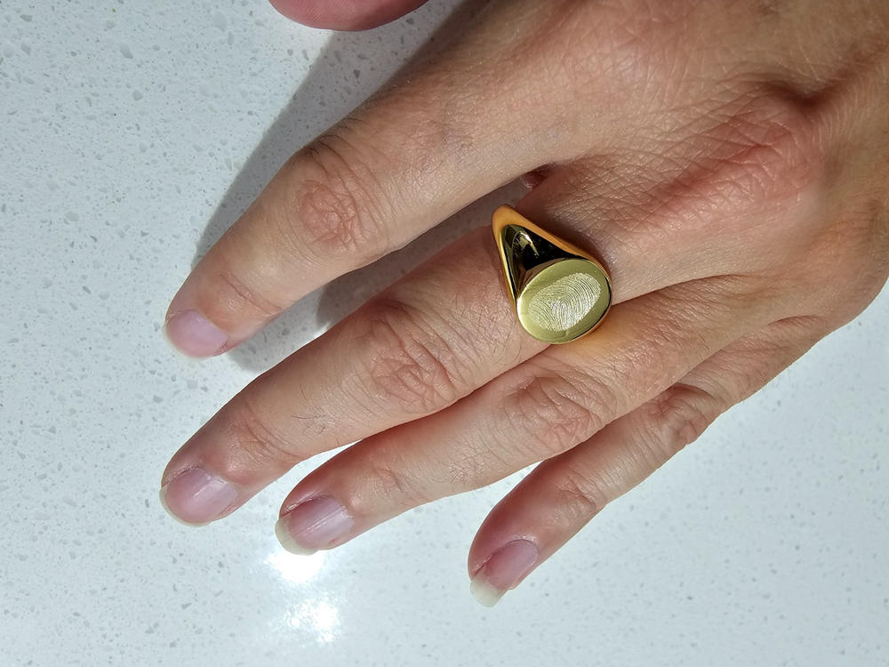The Classic Fingerprint Signet Ring - Customer Photo From Anonymous