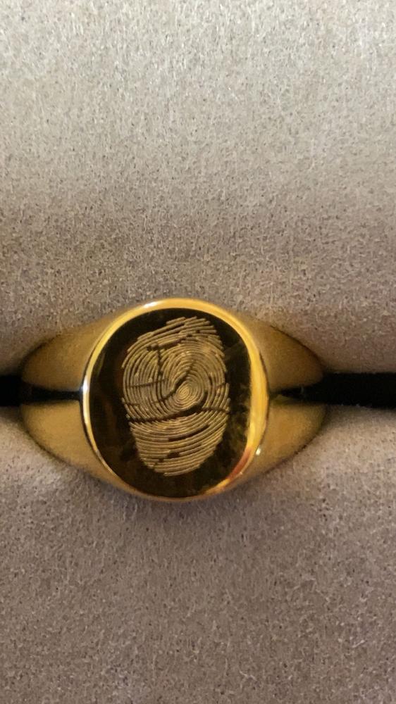 The Classic Fingerprint Signet Ring - Customer Photo From Anonymous