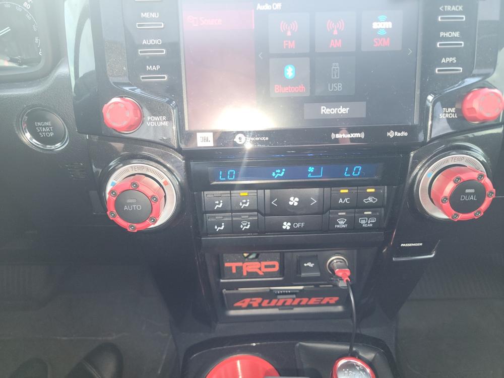 AJT Design Climate & Radio Knobs For 4Runner (2010-2024) - Customer Photo From Stephanie A.