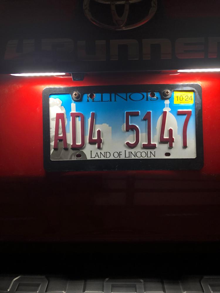 LED License Plate Lights For 4Runner (2010-2023) - Customer Photo From Rich C.