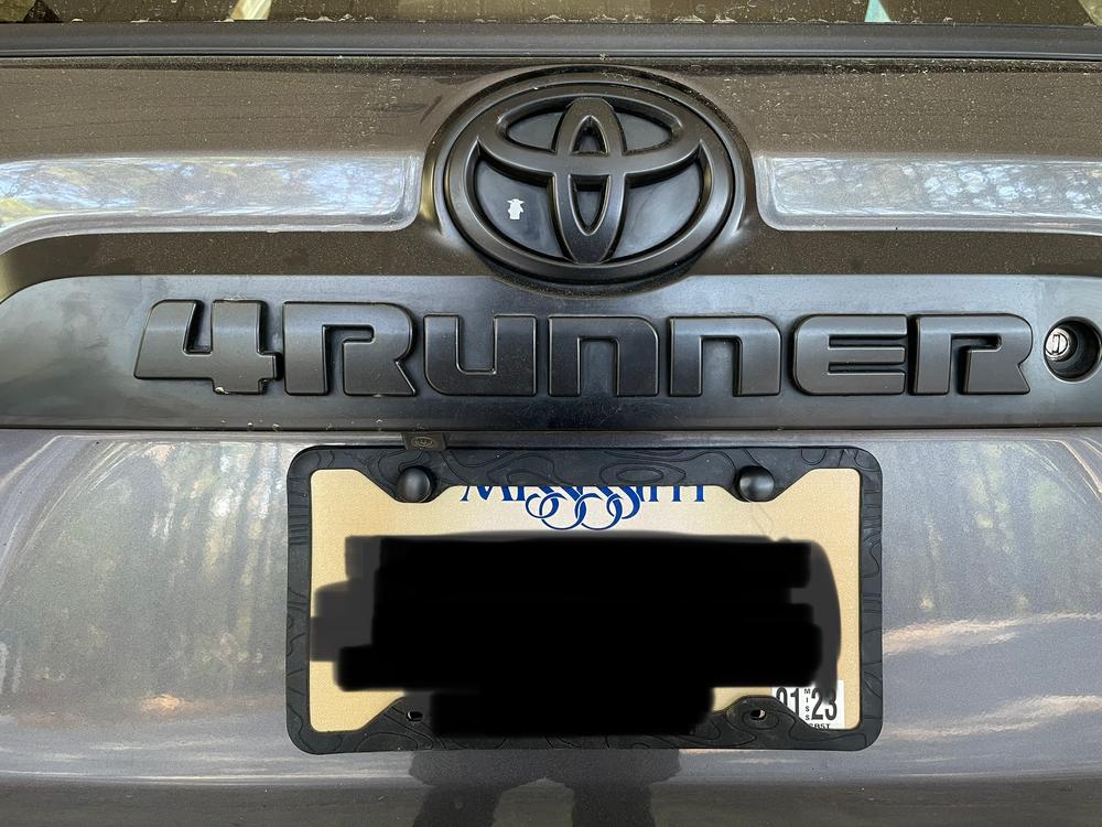 Tactilian Silicone Topography License Plate Frame - Customer Photo From Rebecca T.