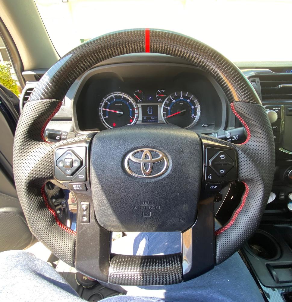 Carbon Fiber Steering Wheel For 4Runner (2010-2023) - Customer Photo From JD