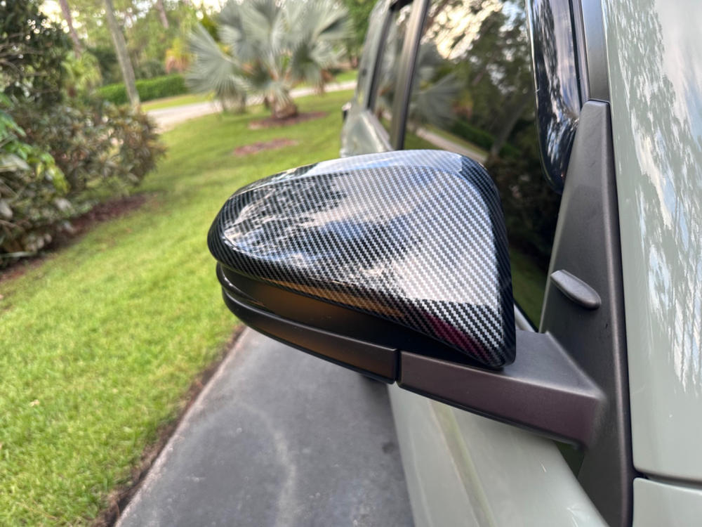 Carbon Fiber Mirror Caps For 4Runner (2014-2023) - Customer Photo From brian k.