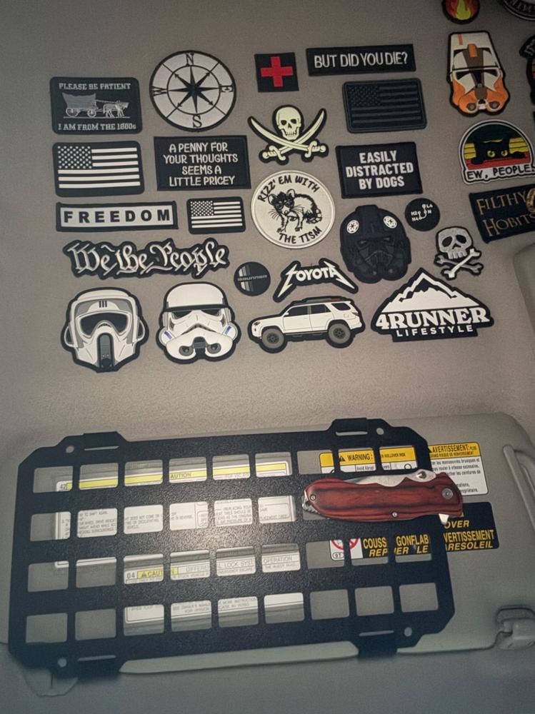 Tactical Sun Visor Molle Panel - Customer Photo From Joshua Buhler