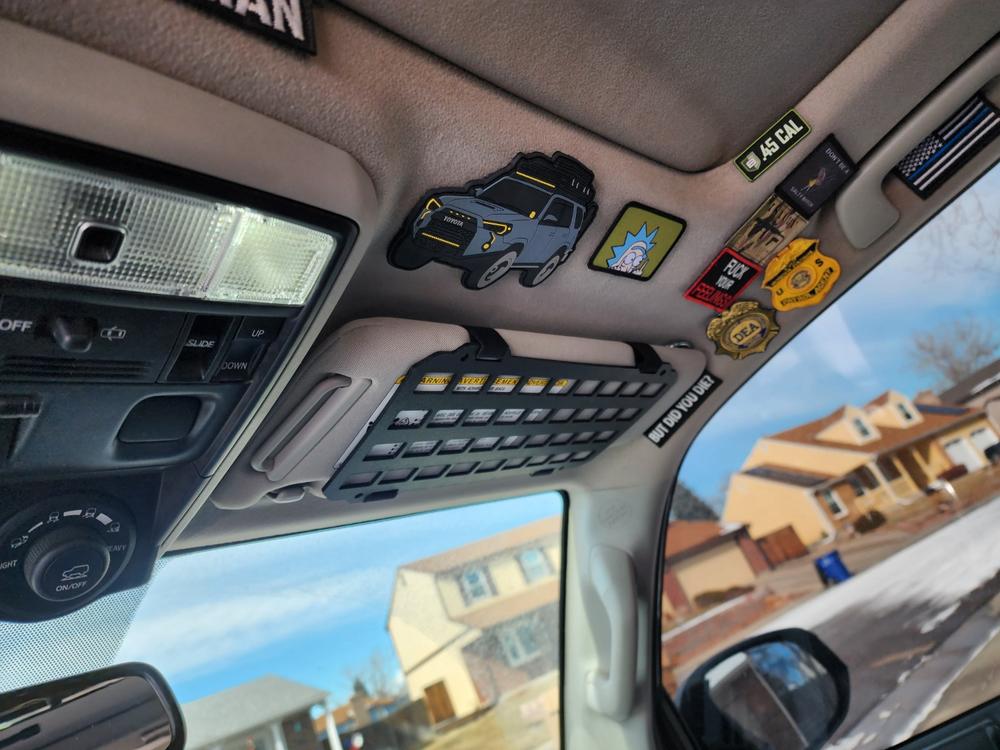 Tactical Sun Visor Molle Panel - Customer Photo From Jason B.