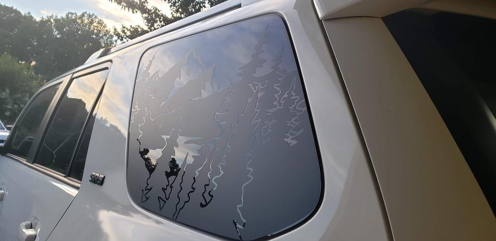 Acorn Graphics Rear Quarter Panel Window Decals For 4Runner (2010-2023) - Customer Photo From Erin