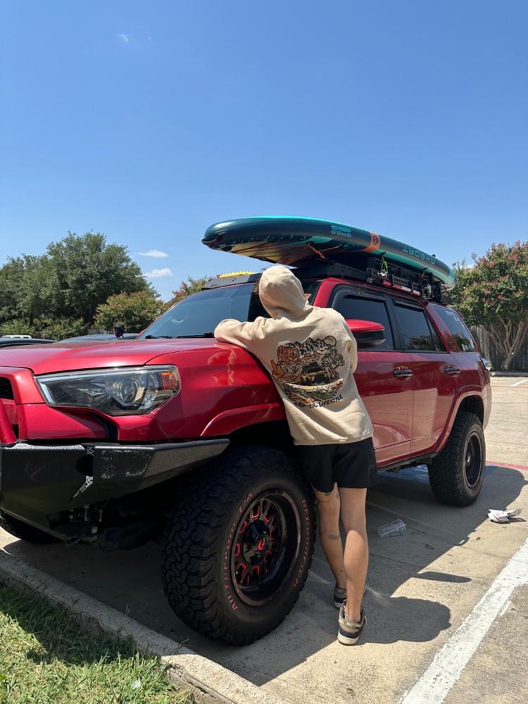 Rayco Design x 4Runner Lifestyle For The Roaming Soul Tan Hoodie - Customer Photo From Cash B.