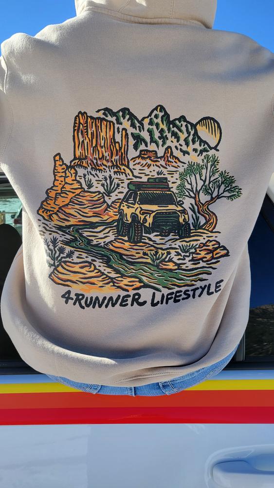Rayco Design x 4Runner Lifestyle For The Roaming Soul Tan Hoodie - Customer Photo From Phoenix 4.