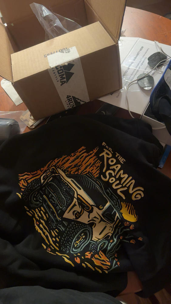 Rayco Design x 4Runner Lifestyle For The Roaming Soul Black Hoodie - Customer Photo From Kayla Leanne