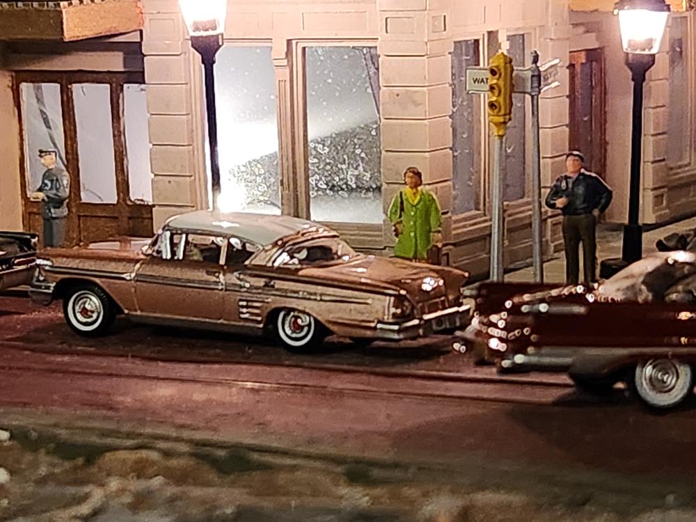 Oxford Diecast Chevrolet Impala Sport Coupe 1958 Cay Coral and White 1:87 scale - Customer Photo From Bill Pence