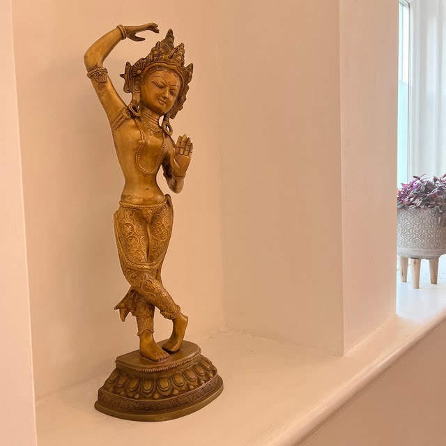21" Standing Maya Devi Statue - Bronze - Customer Photo From Joanna T.