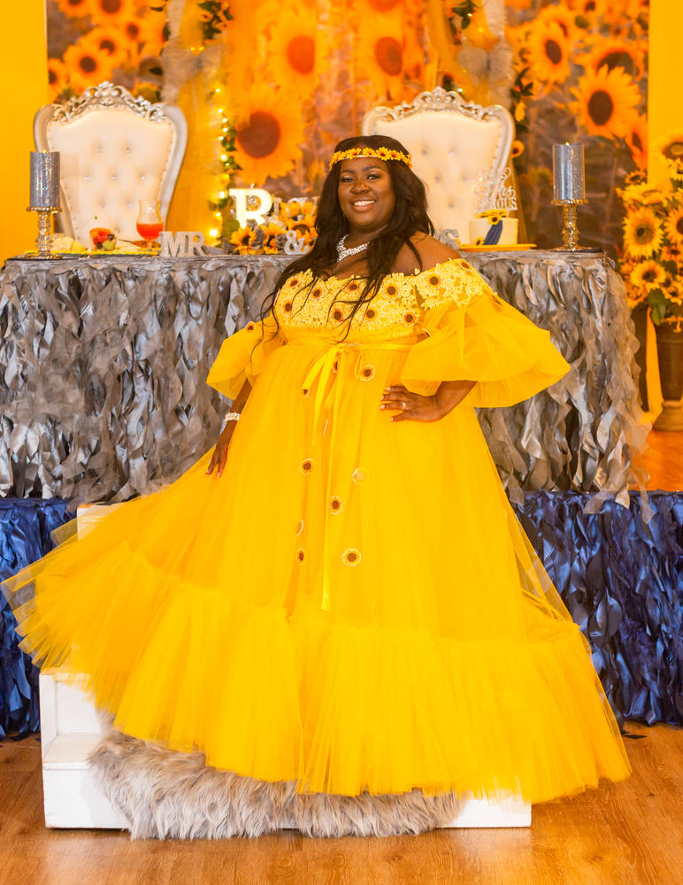 Custom Made Sunflower Garden Dress – Oyemwen