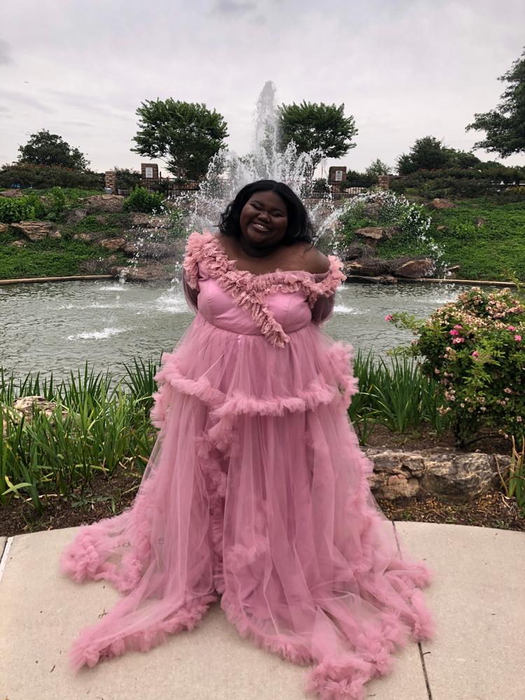 Tulle robe off shoulder - Customer Photo From Erykah Palmer