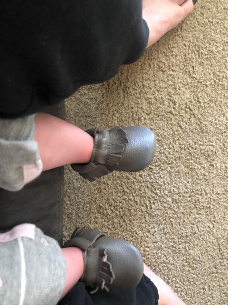 Slate Baby Moccasins - Customer Photo From Jordyn Davila