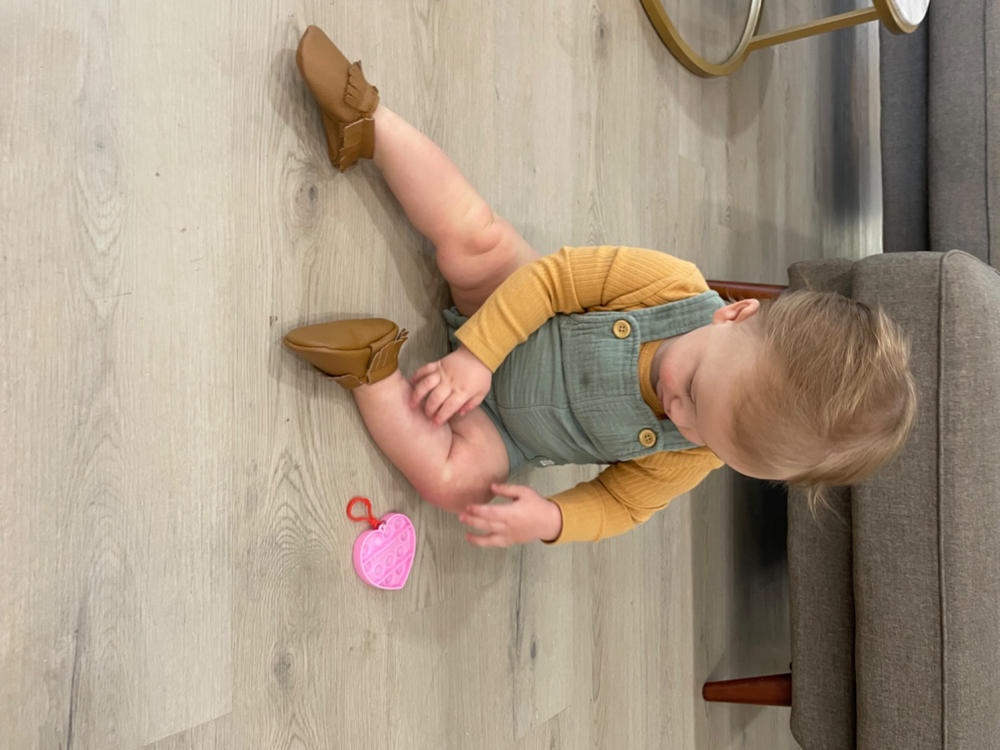 Classic Brown Baby Moccasins - Customer Photo From Little