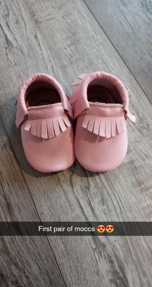 Light Pink Baby Moccasins - Customer Photo From Kelsie Mathews