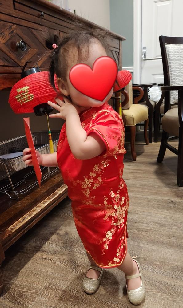 Chinese traditional dress for children, Chinese retro style Qipao dress for little girls - Customer Photo From Gina Han