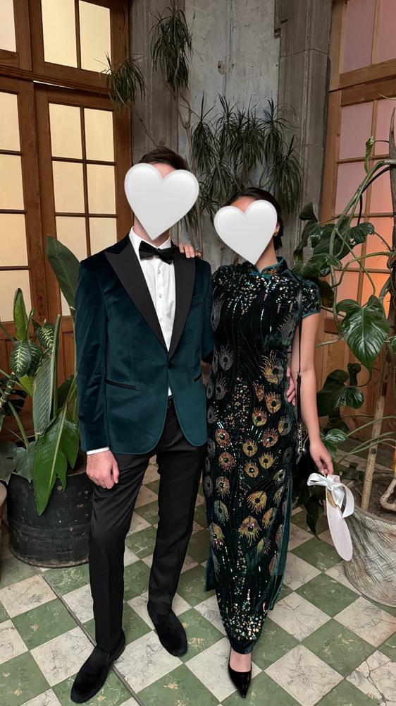 Sequins Chinese prom dress, Sequins Chinese evening Qipao - Customer Photo From Savanna Lim