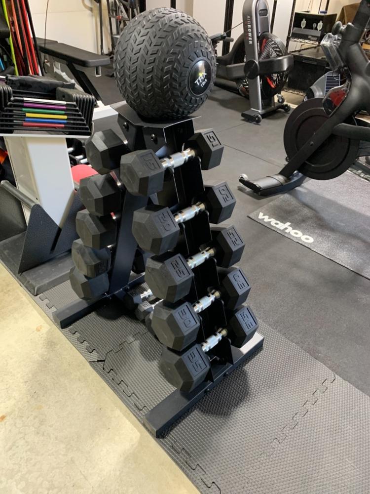 Pair of Black Coated Hex Dumbbells - Customer Photo From Brian Bogle Zimmerly