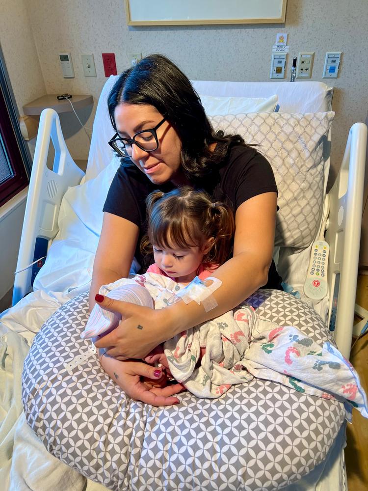 Universal Labor & Delivery Gown | Evergreen Blossom - Customer Photo From Stephanie B.