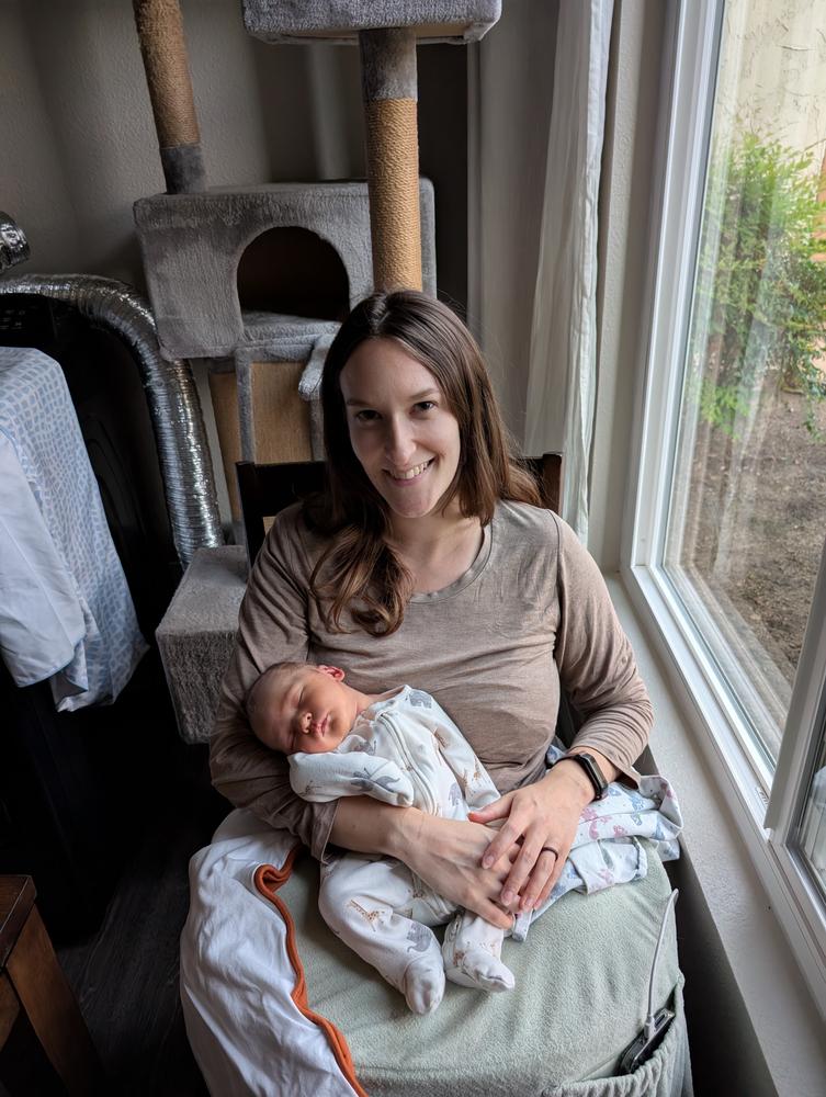 Bamboo Maternity & Nursing Long Sleeve T-shirt | Grey Heather