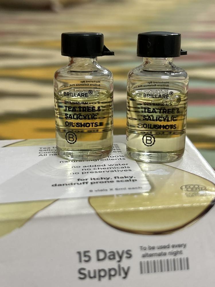 Tea Tree & Salicylic Oil Shots For Dandruff Control - Customer Photo From Simran A.