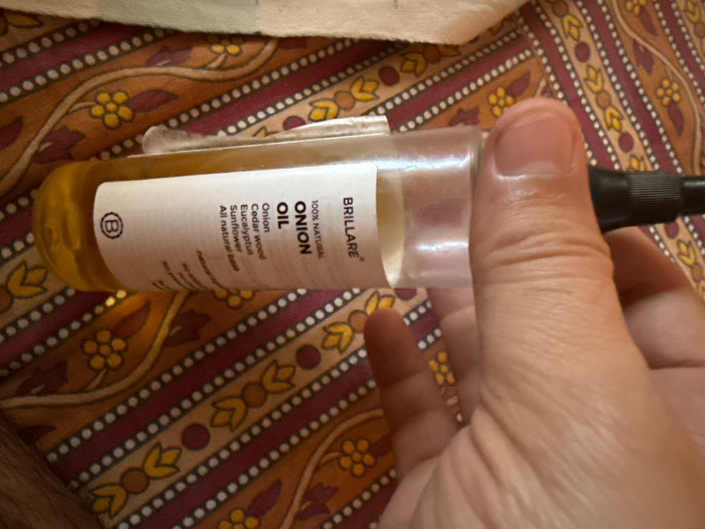 Onion Hair Oil for Hair Fall Reduction - Customer Photo From Rohan j.