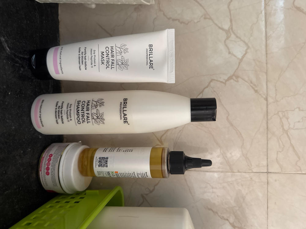 Hair Fall Control Shampoo, Conditioner & Onion Hair Oil Combo - Customer Photo From Umesh S.