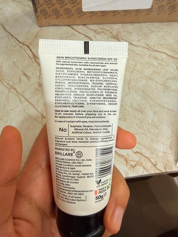 Skin Brightening Invisible Sunscreen with SPF50 - Customer Photo From Muskan