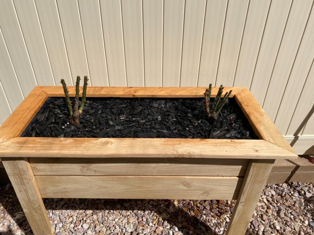 DIY Raised Garden Bed Build Plans - Customer Photo From jessica patole