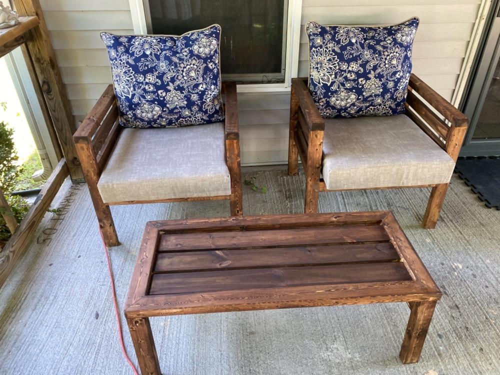 DIY Outdoor Furniture Plans BUNDLE DEAL (3 Plans) - Customer Photo From Daniel Arndt