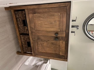 DIY Bathroom Vanity with Doors Build Plans - Customer Photo From Riley