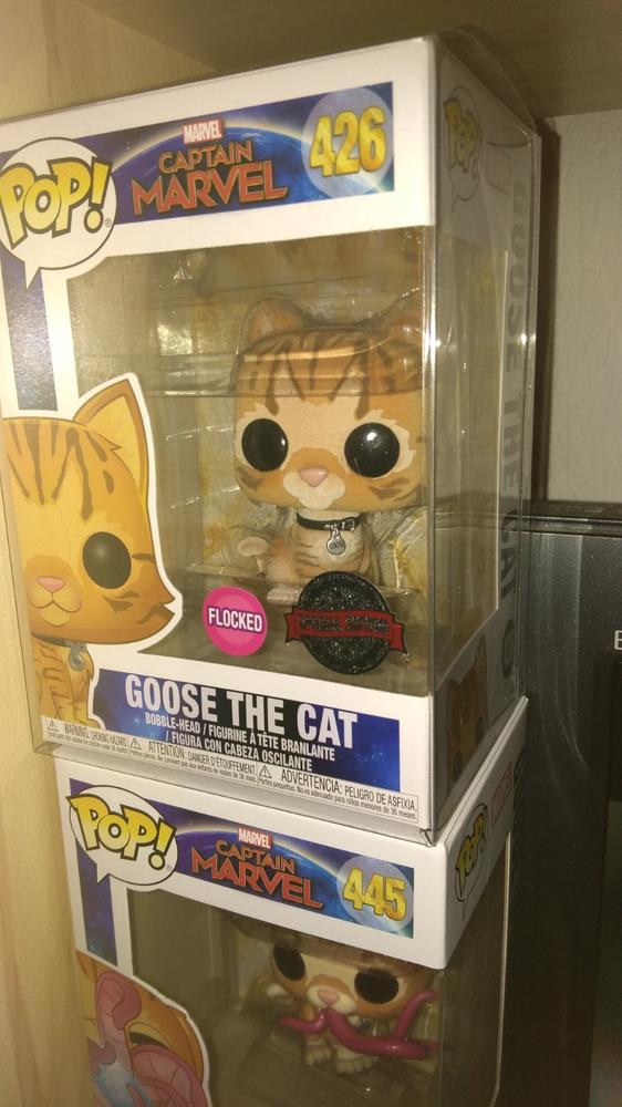 goose the cat pop flocked