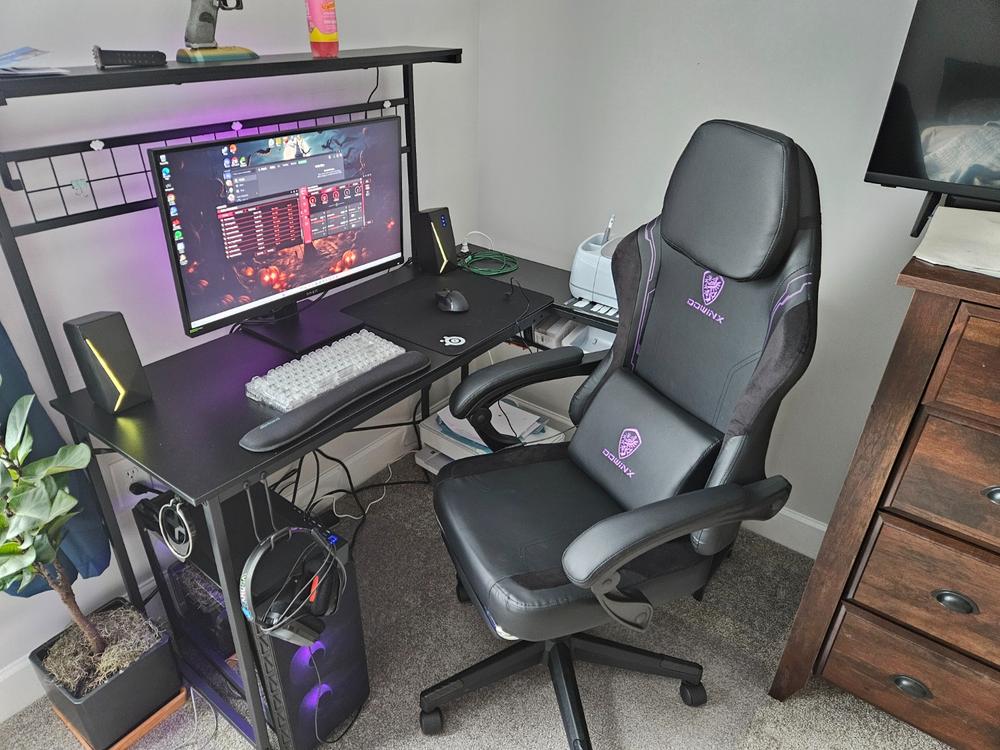 ERGONOMIC SERIES LS-6650-	BLACK&PURPLE - Customer Photo From Clint Friar