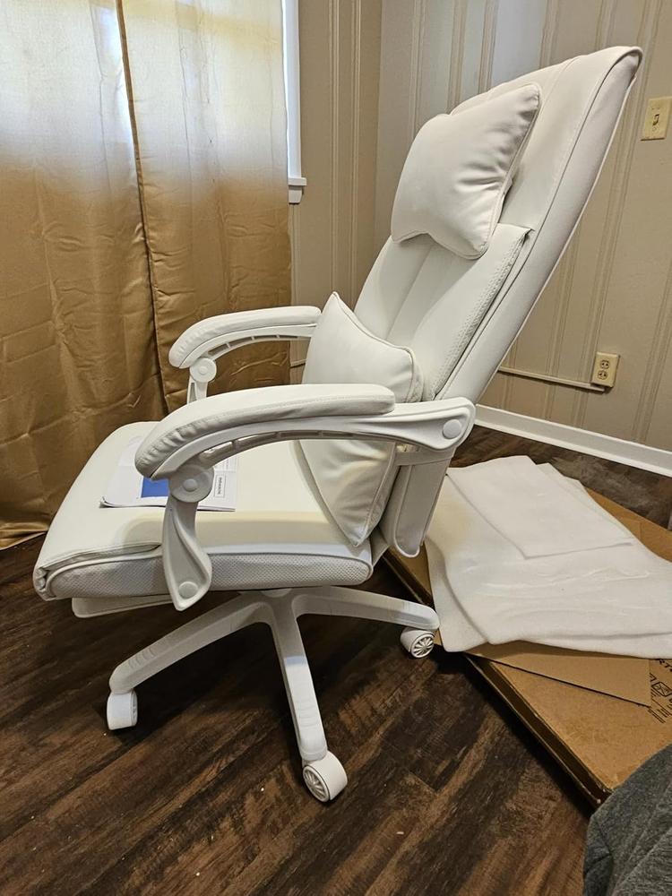 EXECUTIVE OFFICE SERIES  LS-6653P White (Leather) - Customer Photo From Alvin Ross