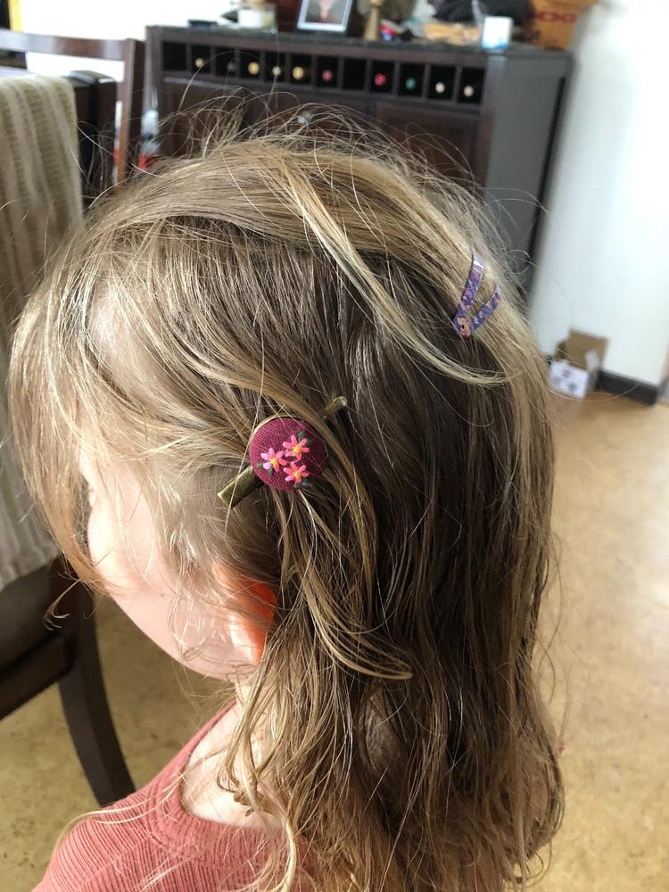 Embroidered Hair Clip Set - Customer Photo From Margy Chiles