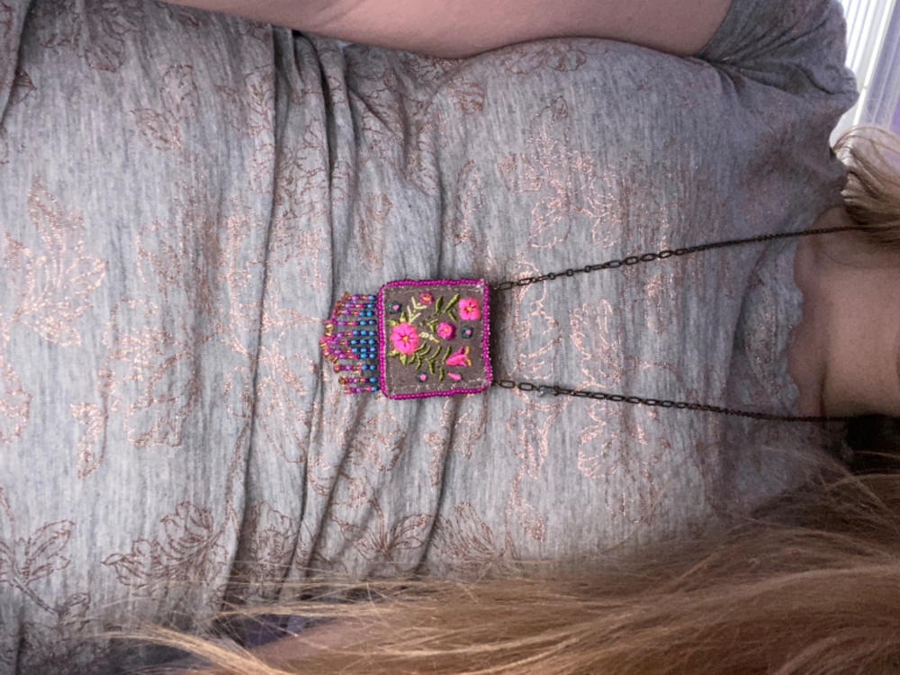 Milagro Prayer Pocket Necklace|Turquoise - Customer Photo From Palma