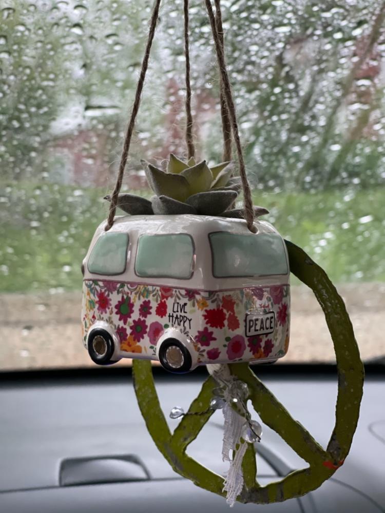 Faux Succulent Car Charm|Van - Customer Photo From Troy Miller